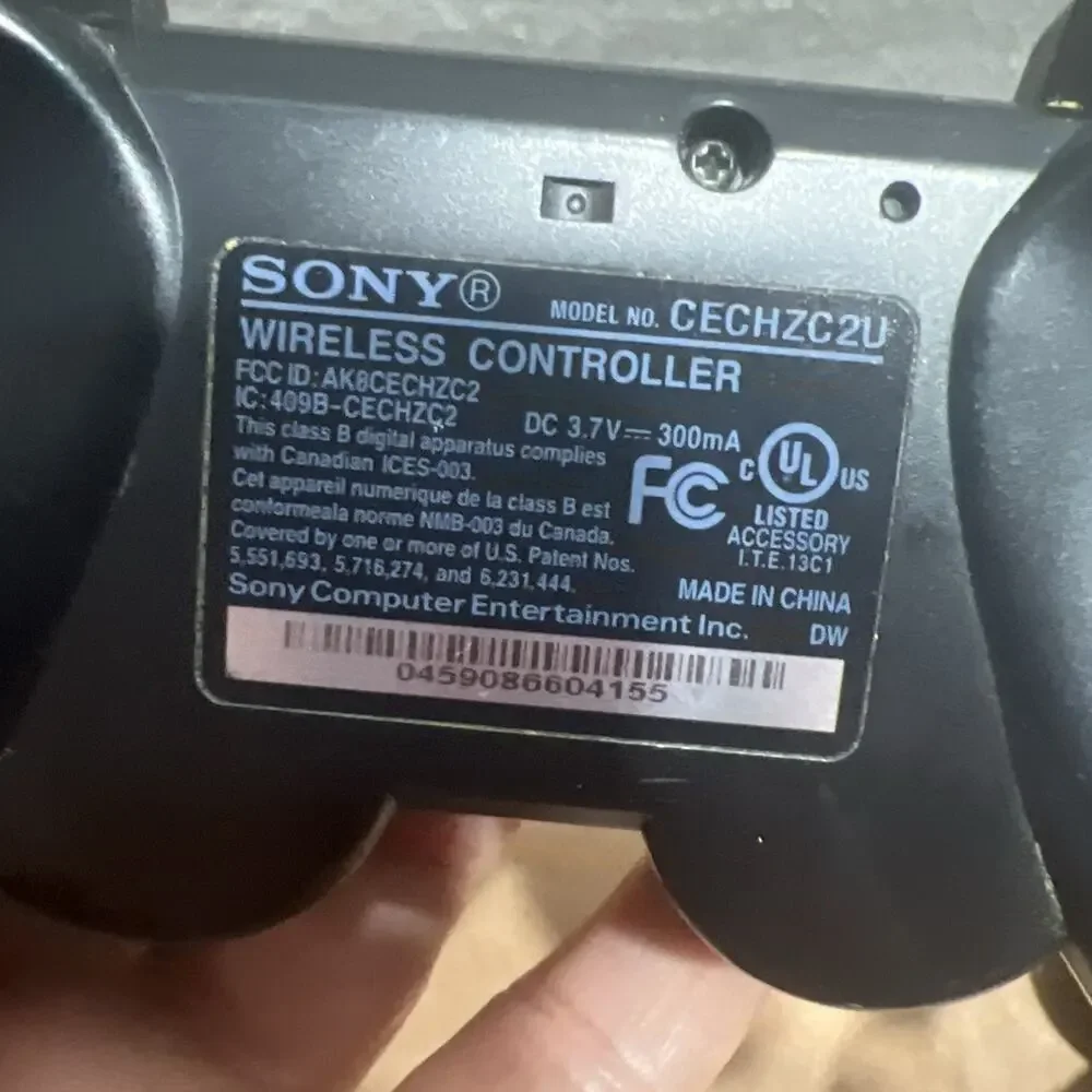 Lot Of 3 Sony PlayStation 3 CECHZC2U DualShock Controllers/Charger TESTED